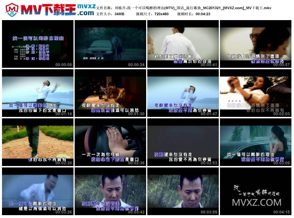 刘栋升-找一个可以喝醉的理由(MTV)_国语_流行歌曲_MC201321